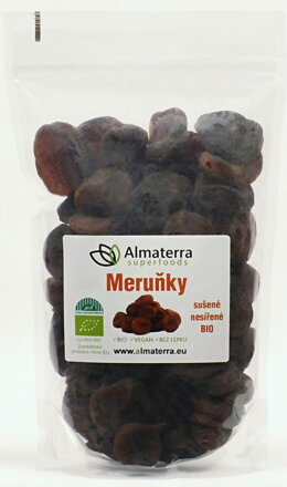 Meruňky sušené nesířené celé Premium BIO 1kg